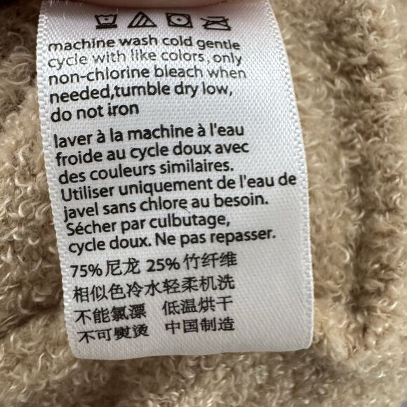 Barefoot Dreams Sweater Womens XS/S Beige Cardigan Open Front Stretch Pockets - Picture 14 of 14